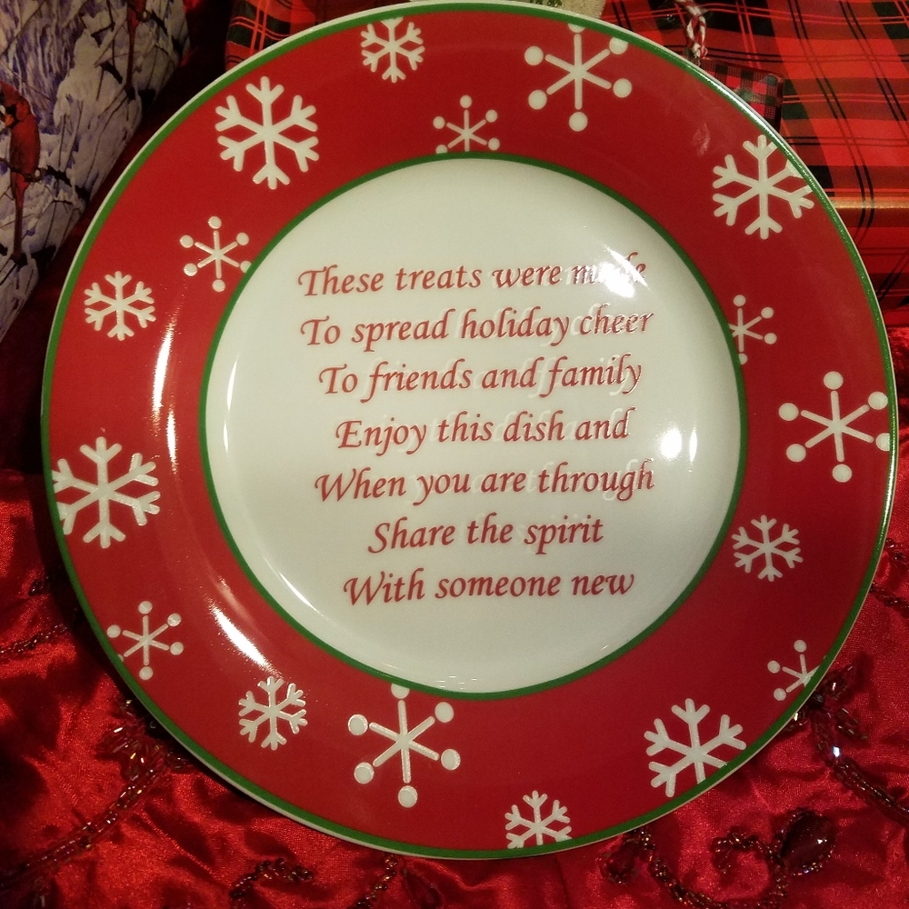 Old Time Pottery Christmas Sharing Plate